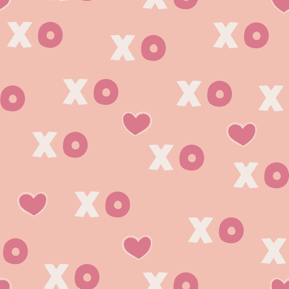 Seamless pattern with red hearts, declarations of love and more. Valentine's day background with symbols of love, romance and passion. Vector illustration for wrapping paper, wallpaper.