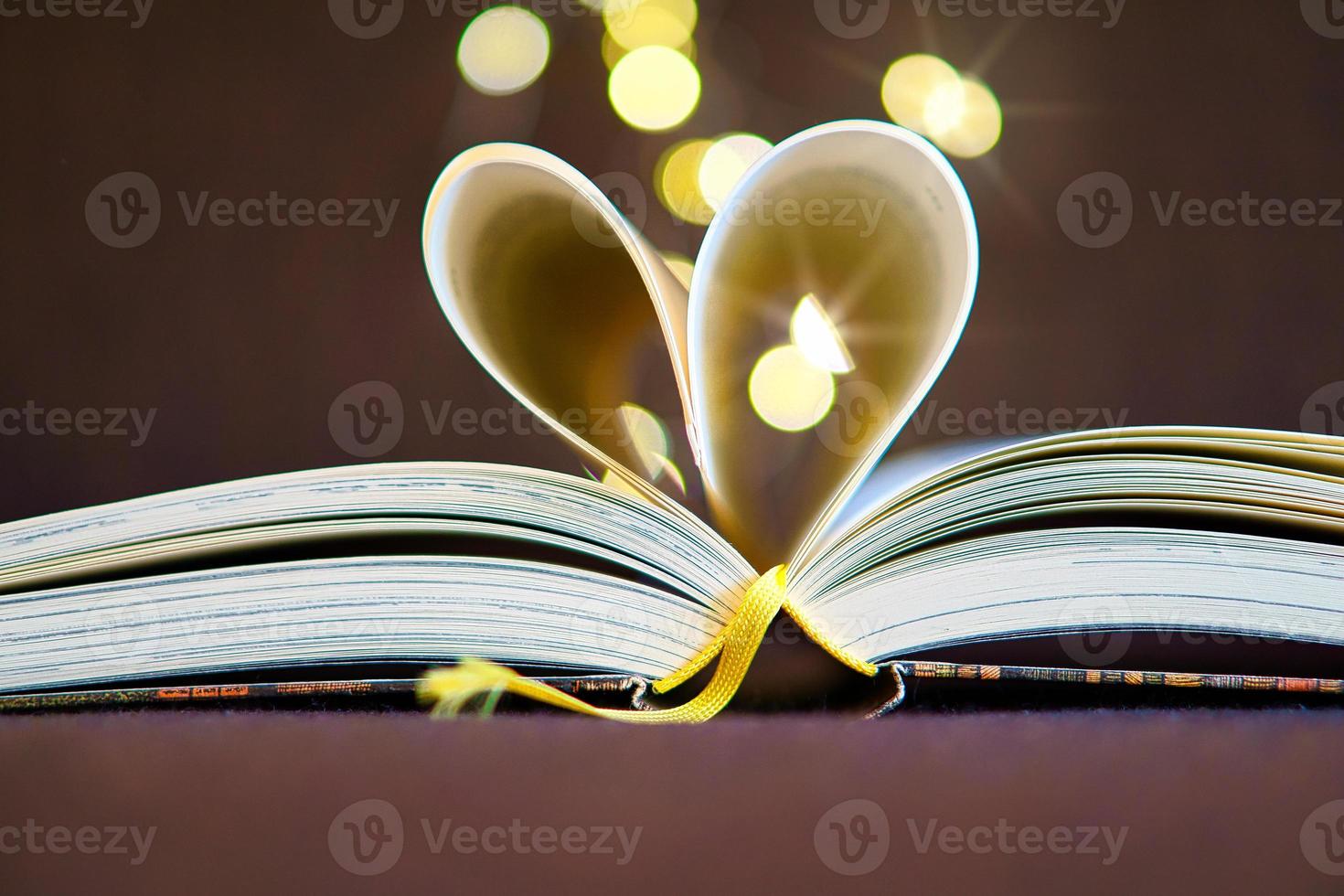 opened buck with sides that are beaten to the heart. String of lights with soft bokeh photo