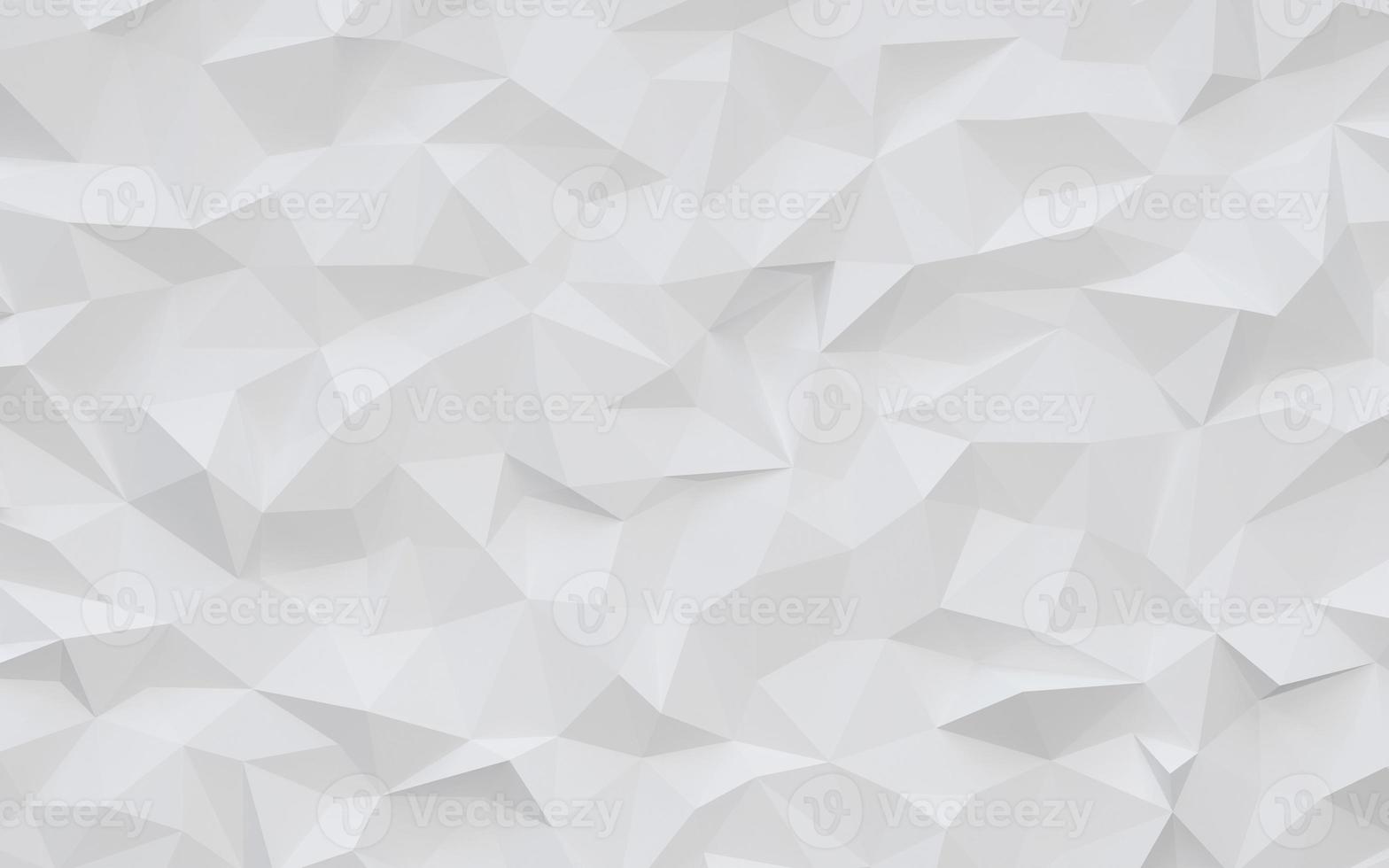 Abstract geometric white and gray color background, polygon, low poly pattern. 3D render illustration. photo