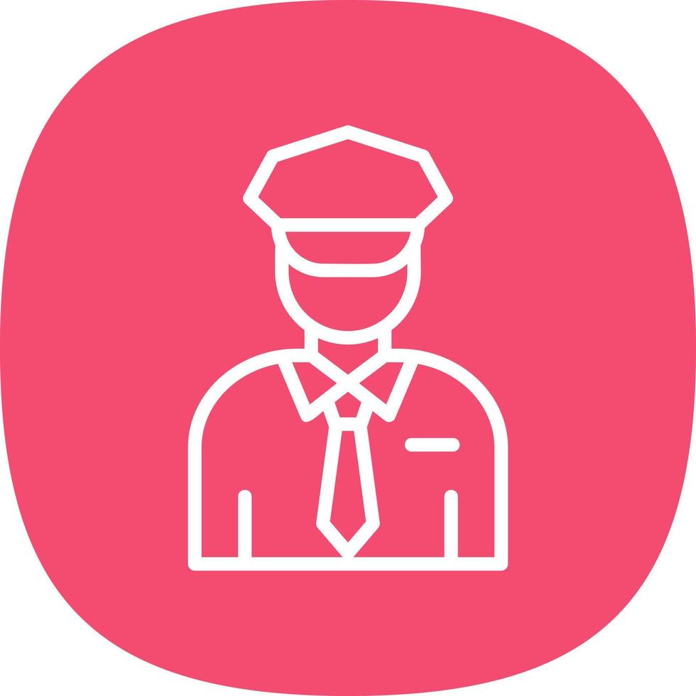 Security Guard Vector Icon Design