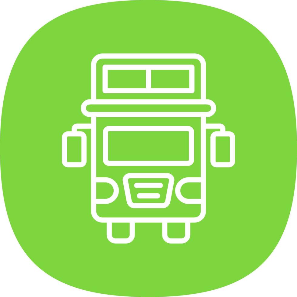 Double Decker Bus Vector Icon Design