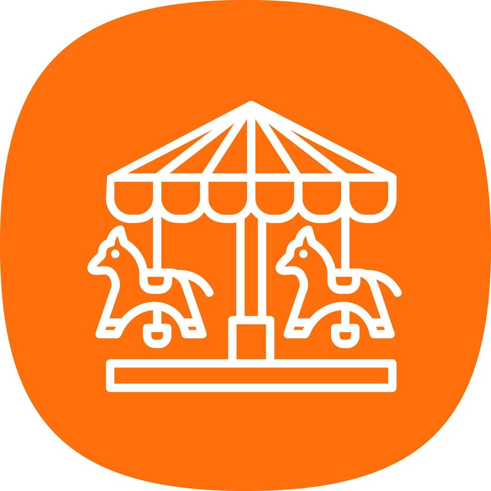 Merry Go Round Vector Icon Design