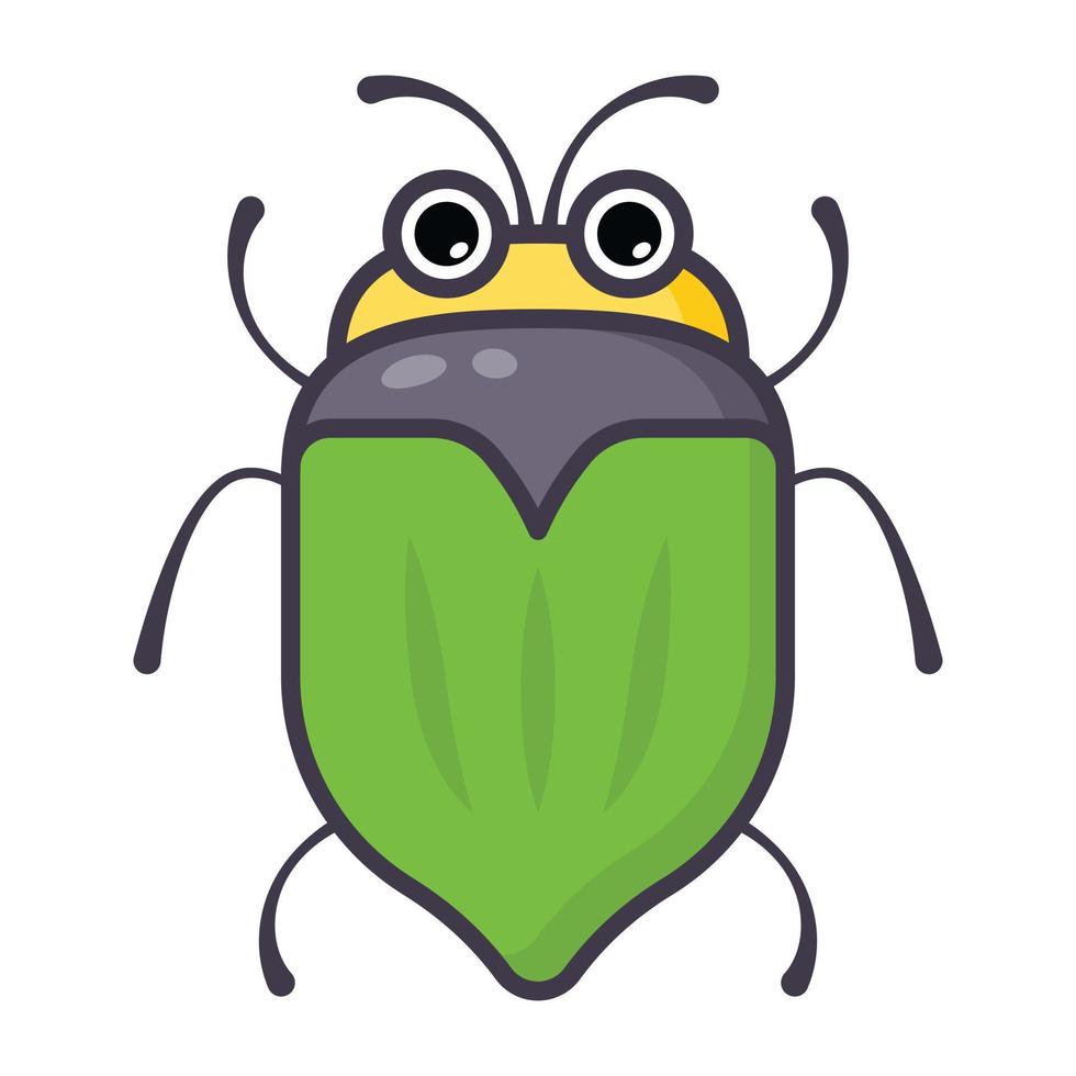 insecto blattodea, icono plano de dibujos animados de cucarachas vector