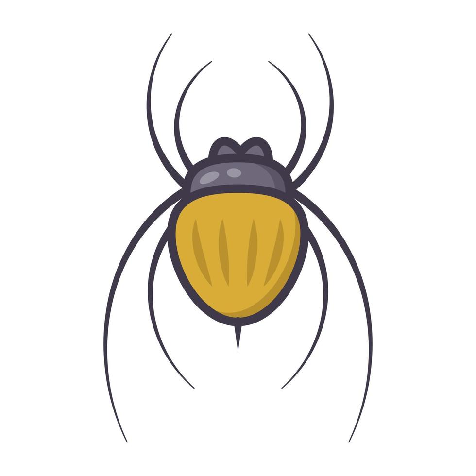 insecto chupador de sangre, icono de insecto de garrapata de estilo de dibujos animados plana vector