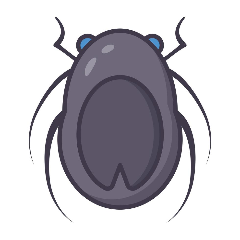 insecto blattodea, icono plano de caricatura de cucaracha vector