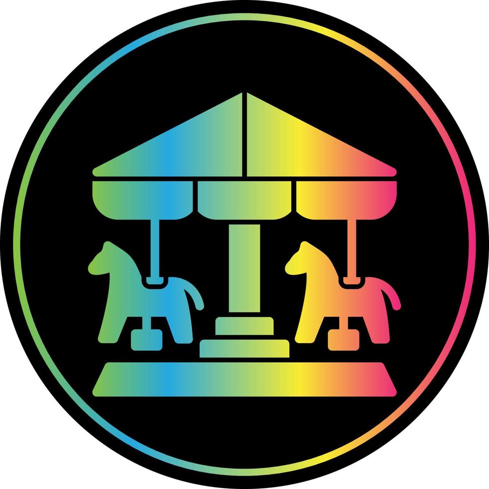 Merry Go Round Vector Icon Design