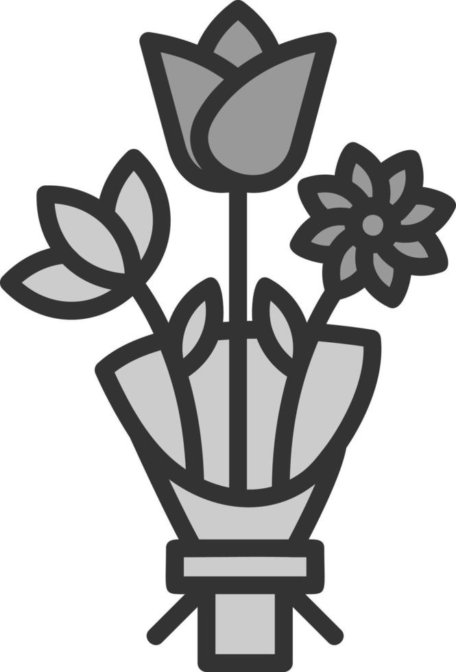 Flower Bouquet Vector Icon Design