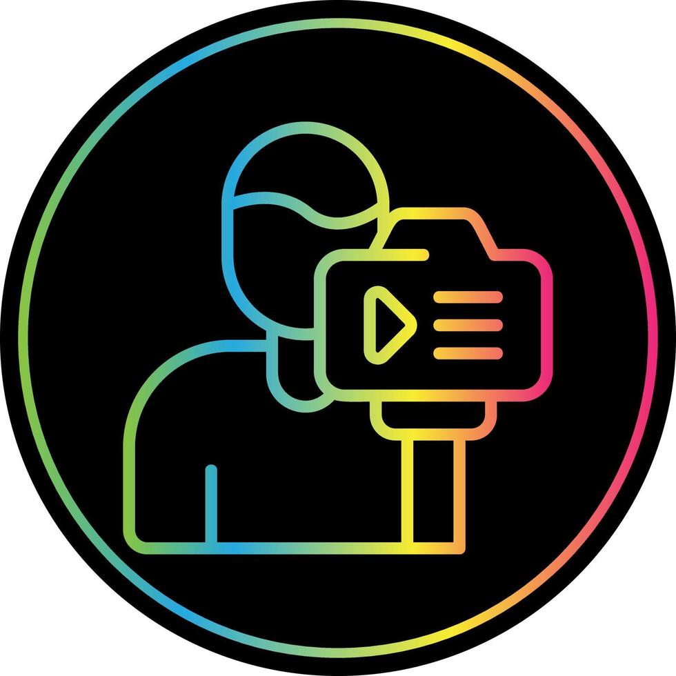 Camera Man Vector Icon Design