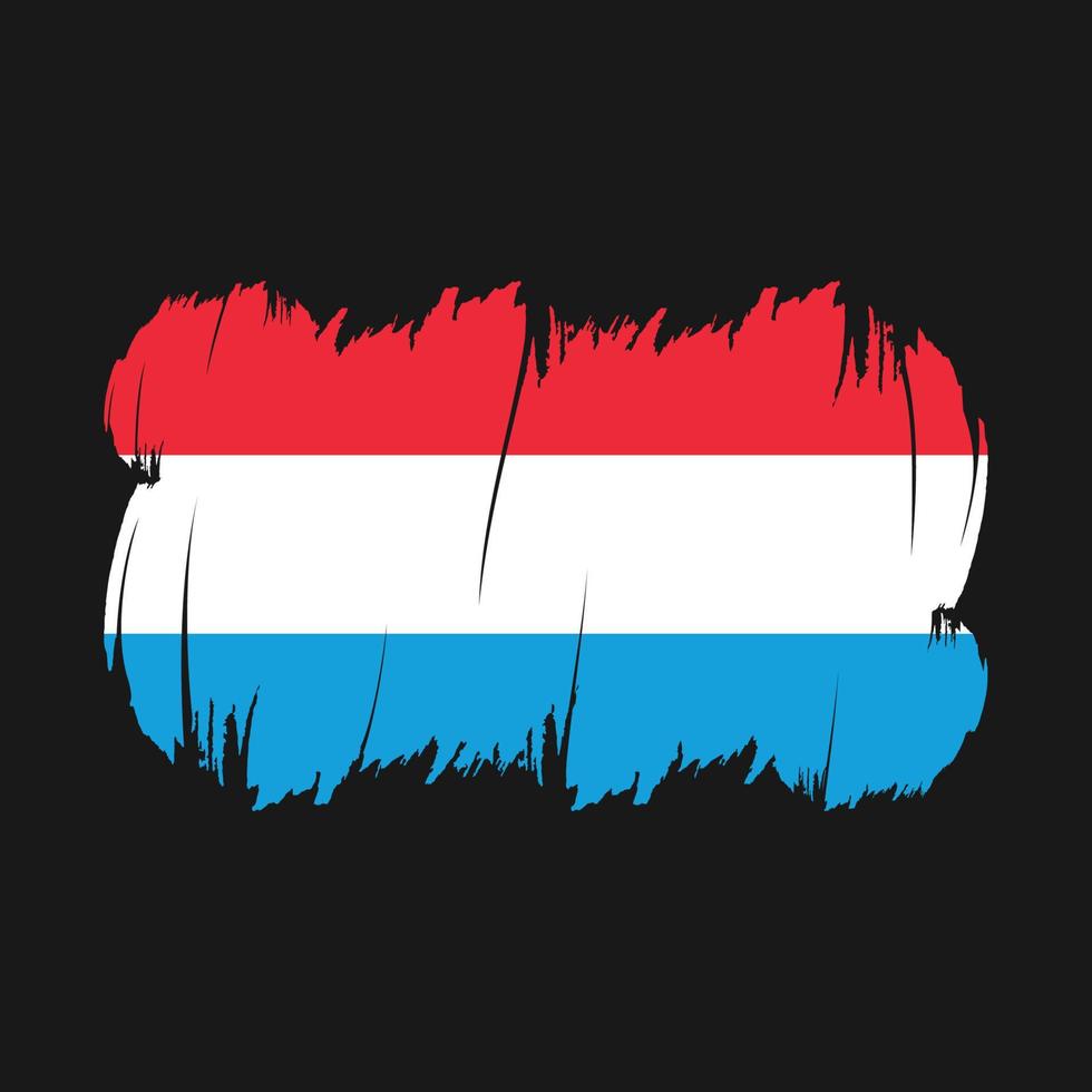 Luxembourg Flag Brush Vector