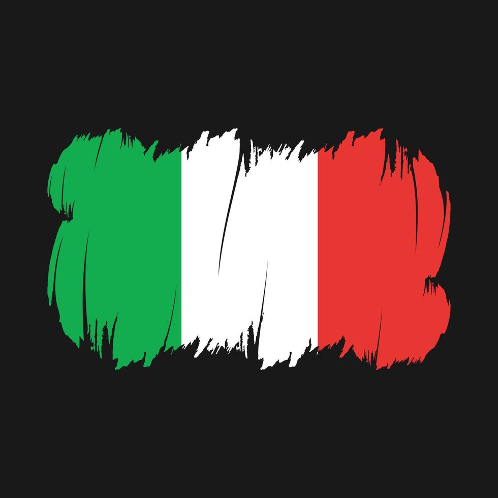 vector de pincel de bandera de italia