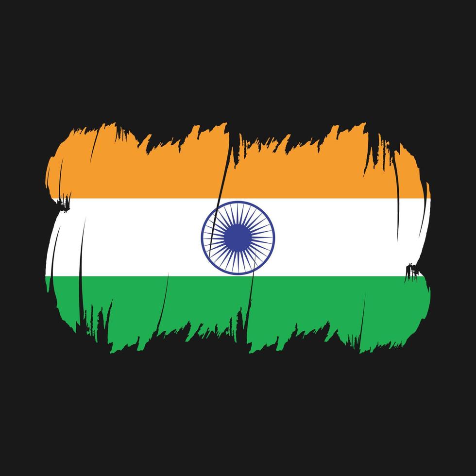 India Flag Brush Vector