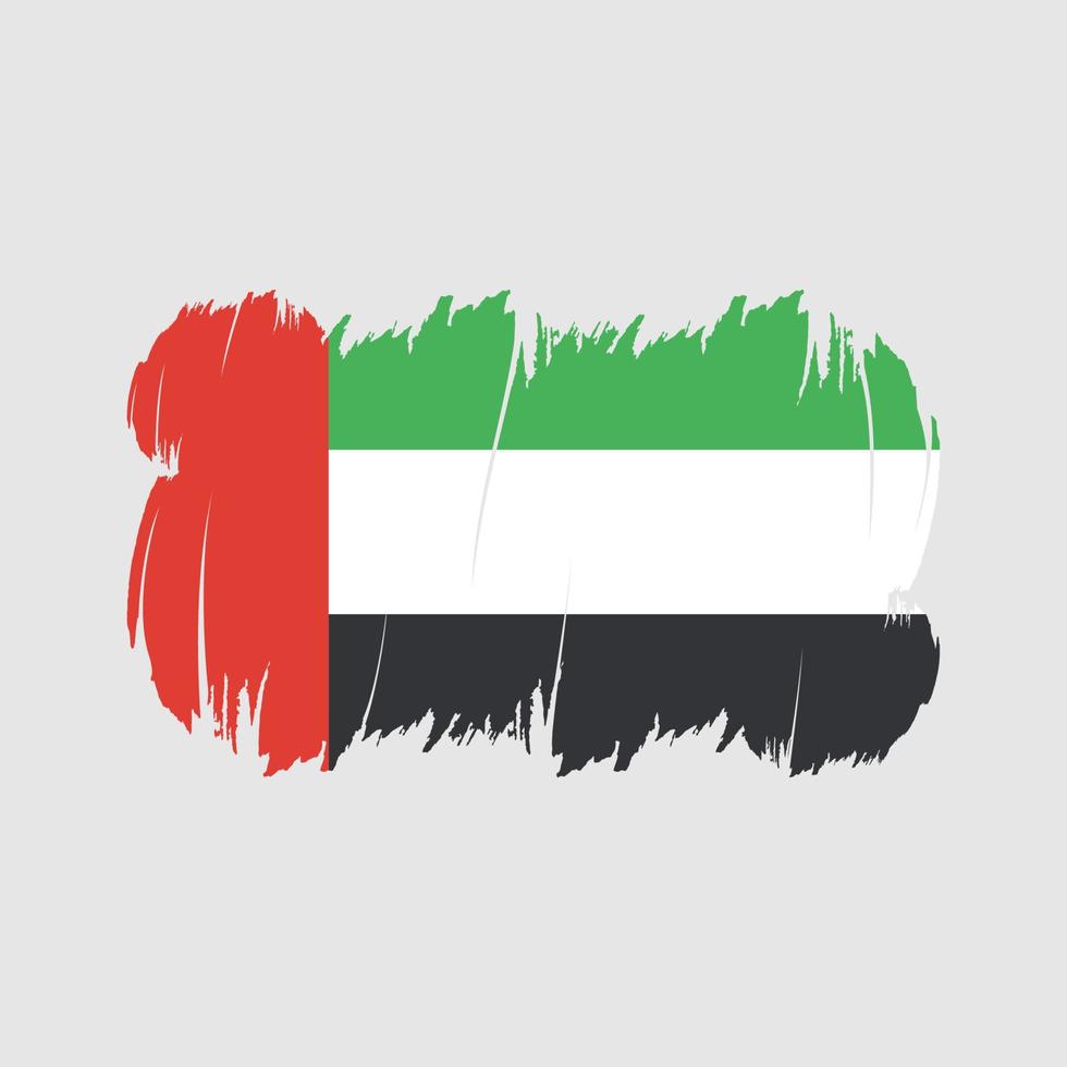 vector de pincel de bandera de los emiratos árabes unidos