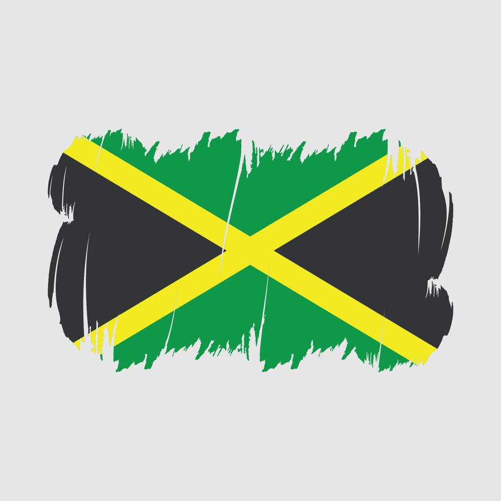 vector de pincel de bandera de jamaica