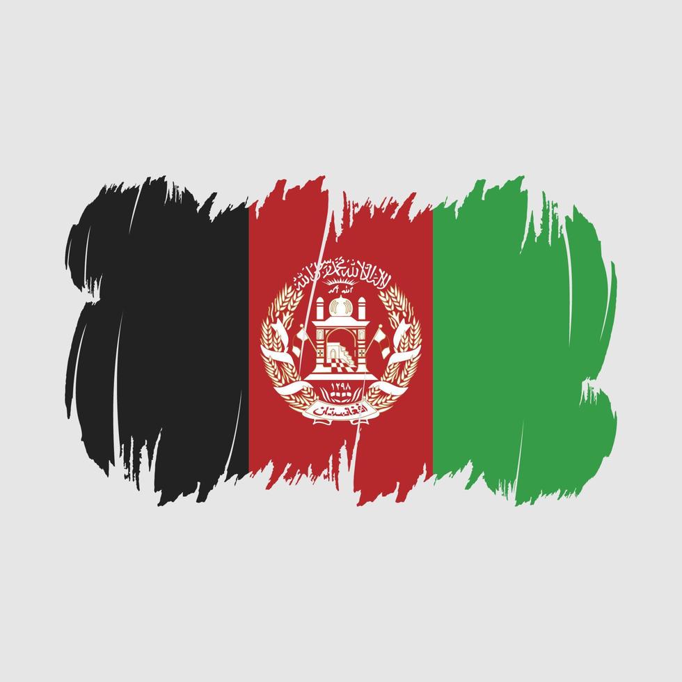 vector de pincel de bandera de afganistán