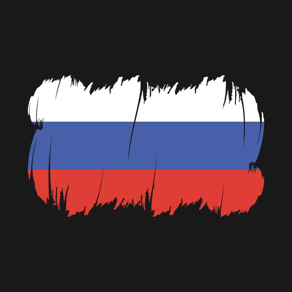 vector de pincel de bandera de rusia