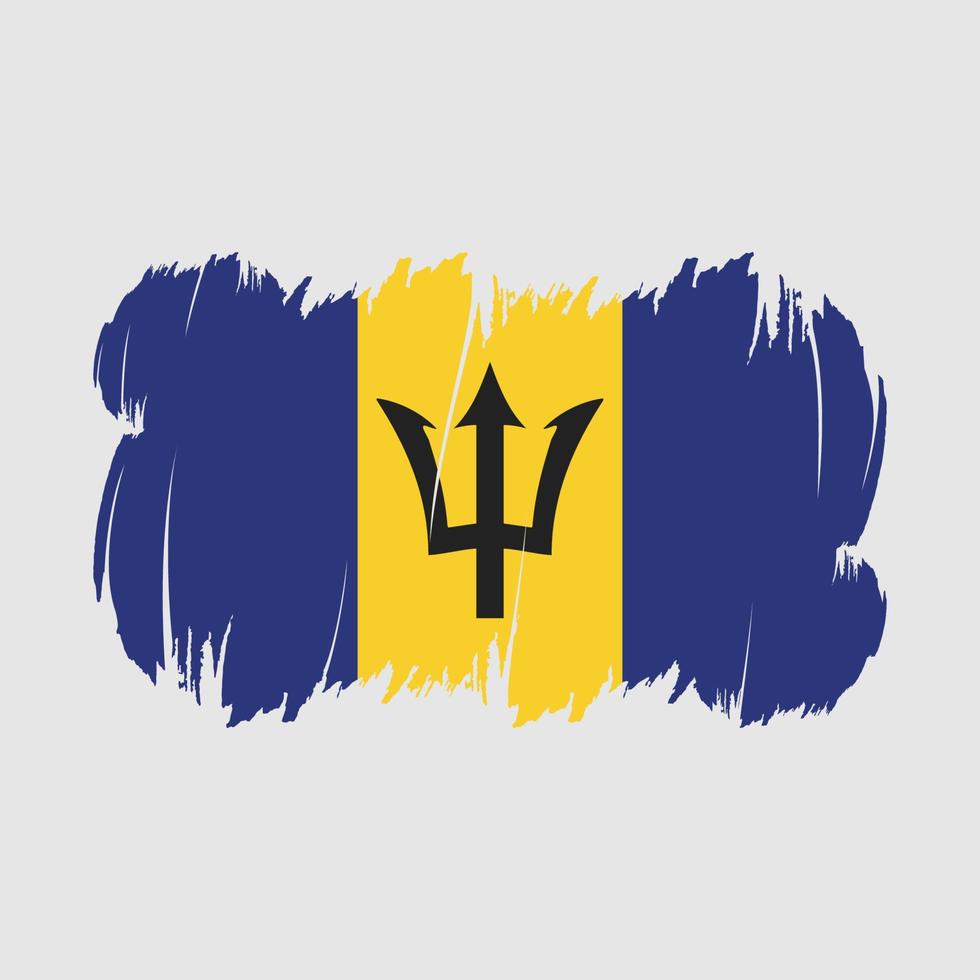 Barbados Flag Brush Vector