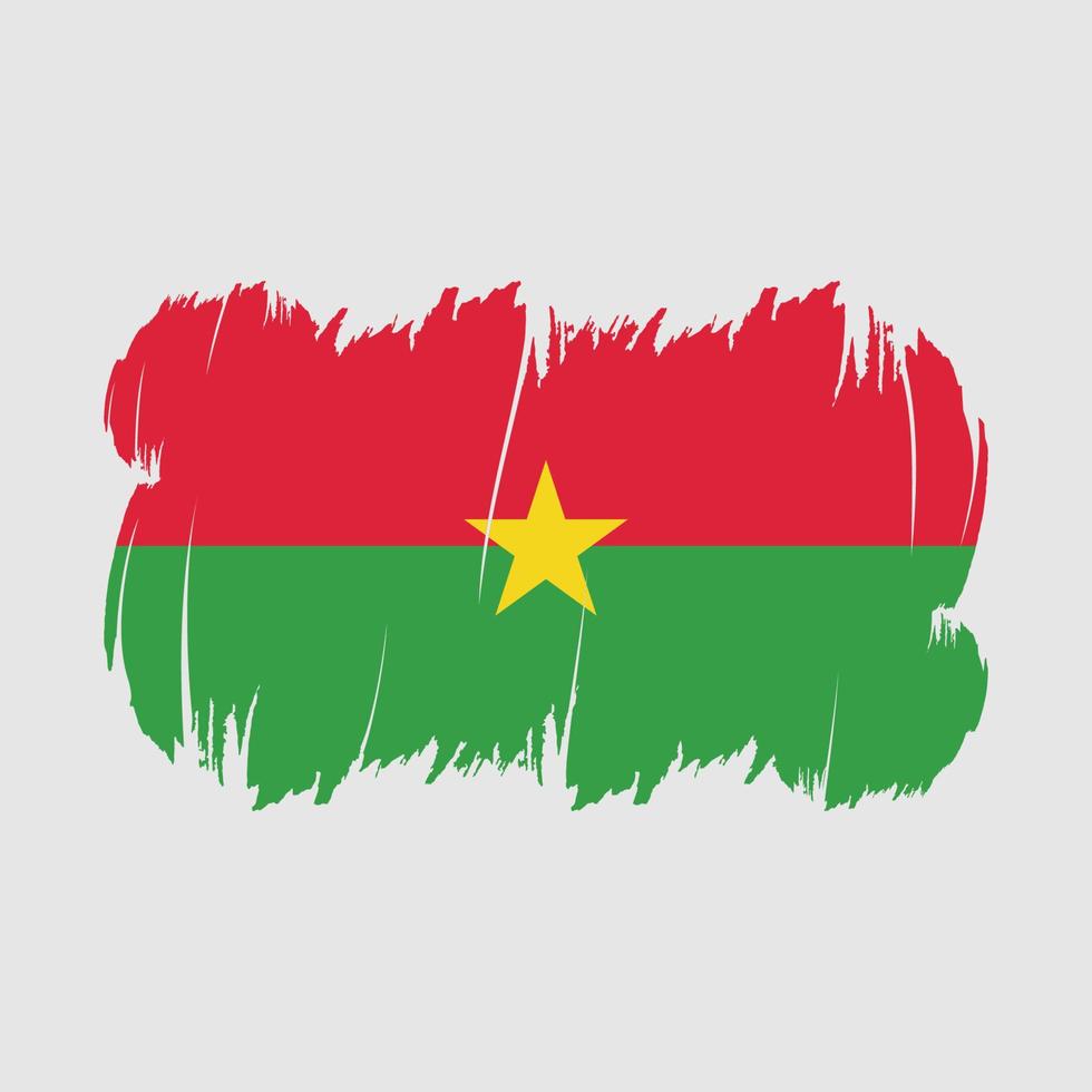 Burkina Faso Flag Brush Vector