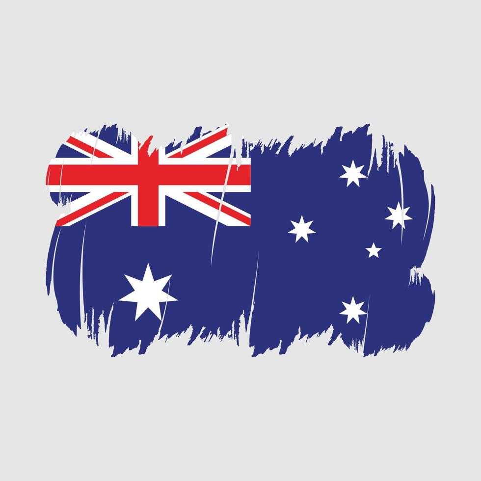 vector de pincel de bandera de australia