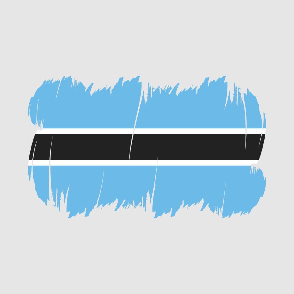 Botswana Flag Brush Vector