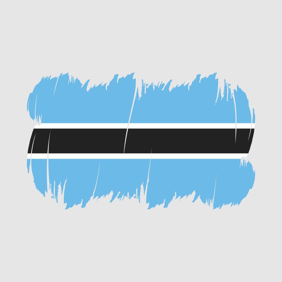 Botswana Flag Brush Vector