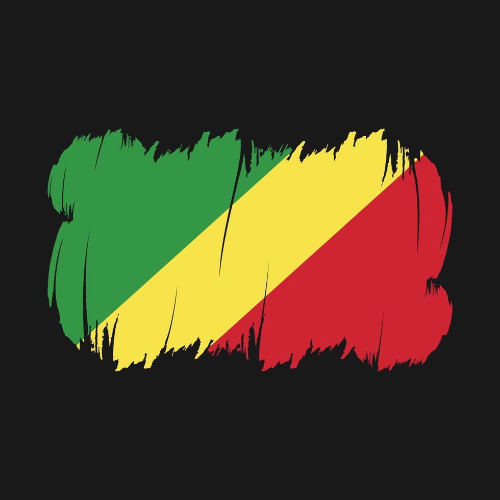 Congo Flag Brush Vector