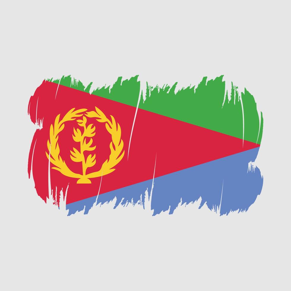Eritrea Flag Brush Vector