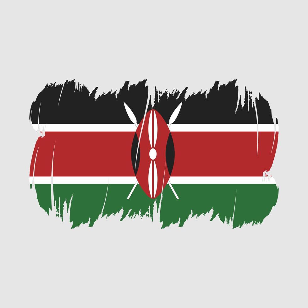 Kenya Flag Brush Vector