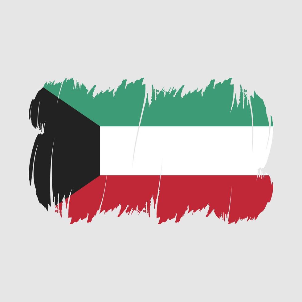 Kuwait Flag Brush Vector