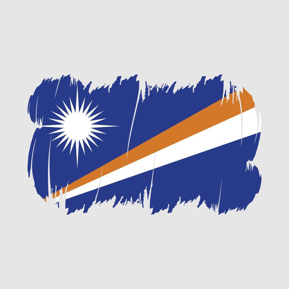 Marshall Islands Flag Brush Vector