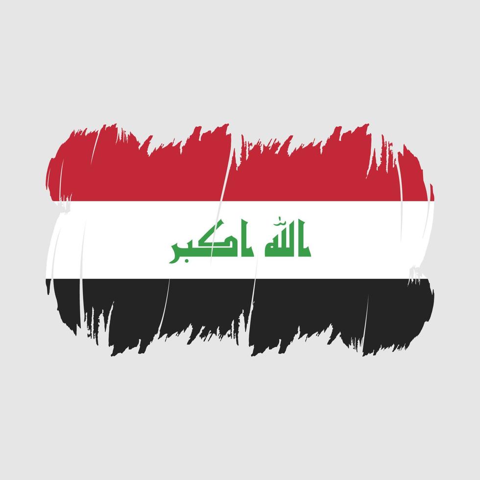 vector de pincel de bandera de irak