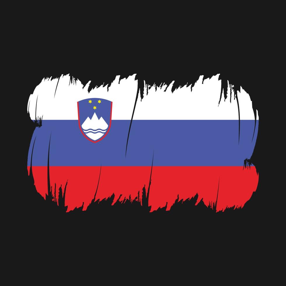 Slovenia Flag Brush Vector