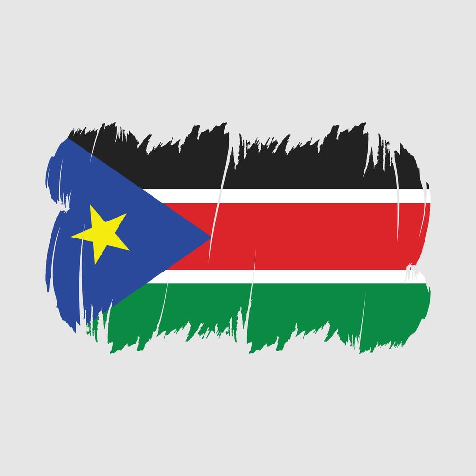 South Sudan Flag Brush Vector
