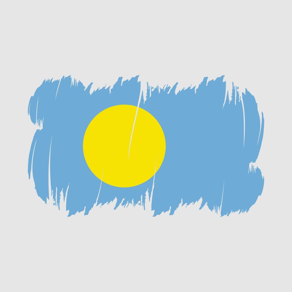 Palau Flag Brush Vector