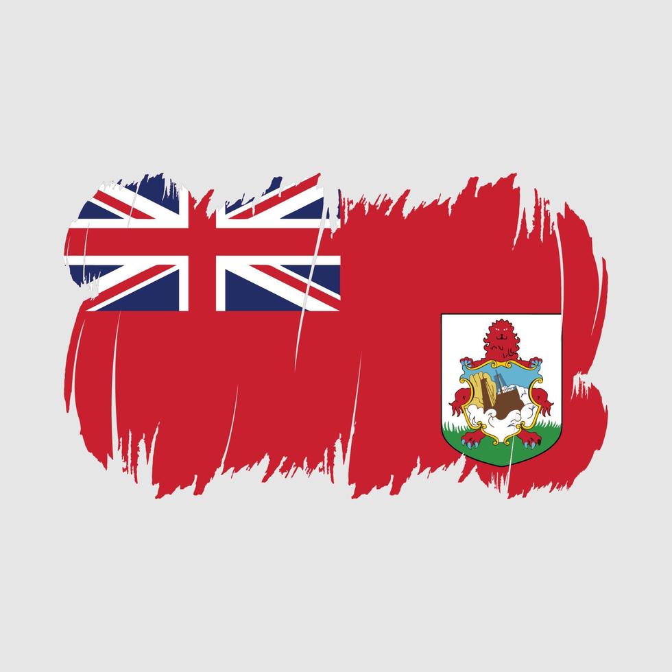 vector de pincel de bandera de Bermudas