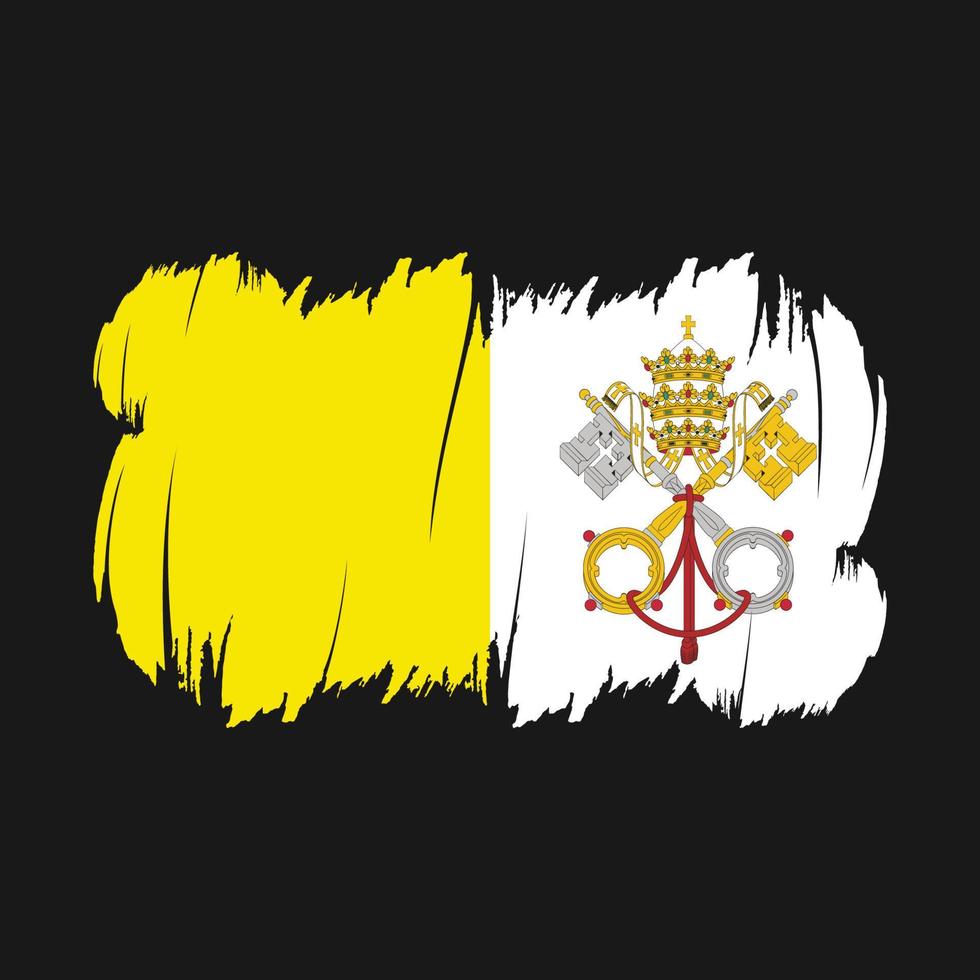 vector de pincel de bandera del vaticano