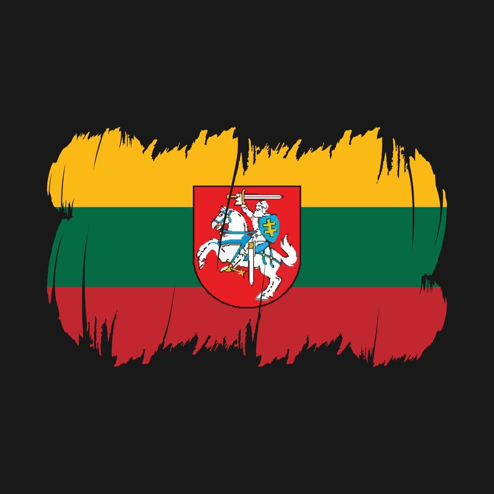 Lithuania Flag Brush Vector
