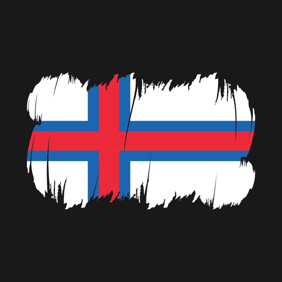 Faroe Islands Flag Brush Vector