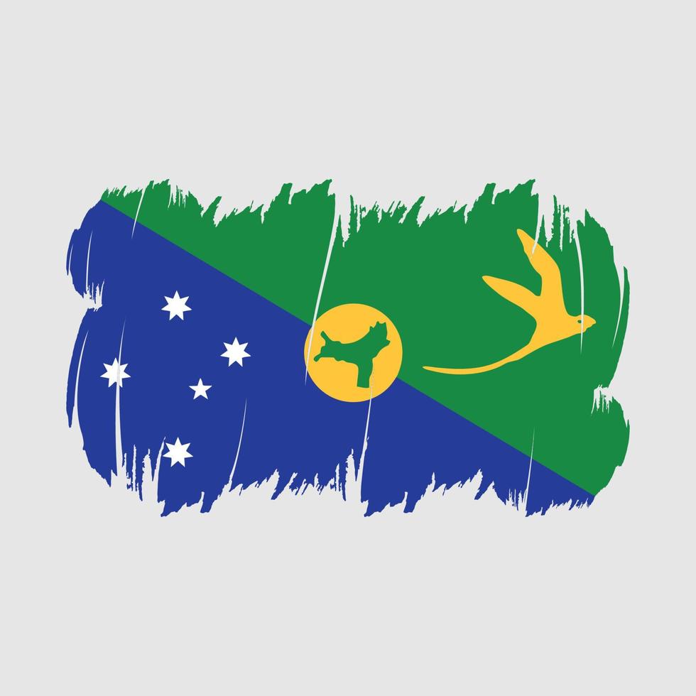 Cocos Islands Flag Brush Vector