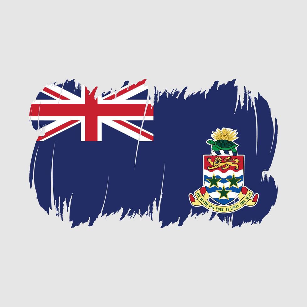 Cayman Islands Flag Brush Vector