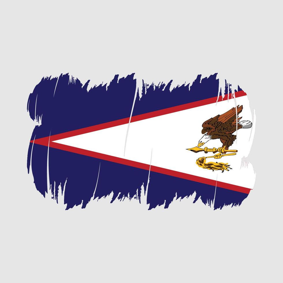 American Samoa Flag Brush Vector