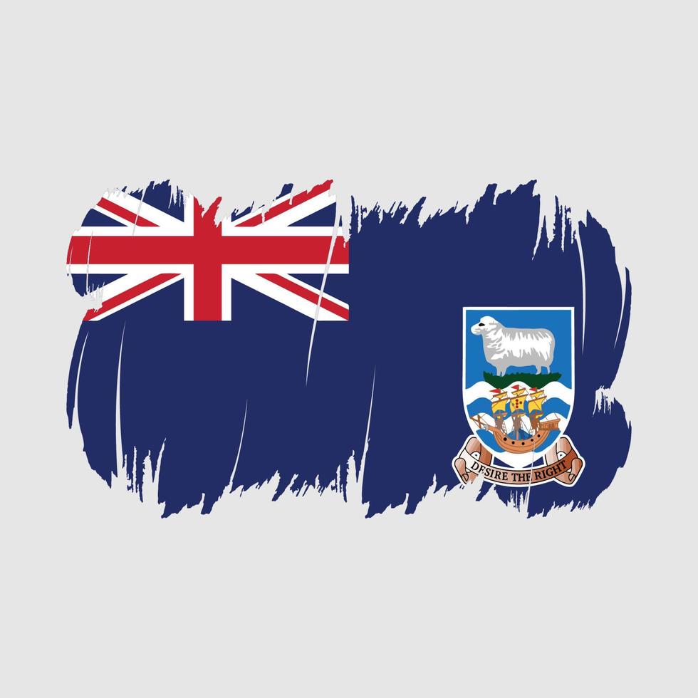 Falkland Islands Flag Brush Vector