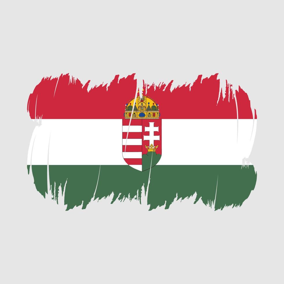 Hungary Flag Brush Vector