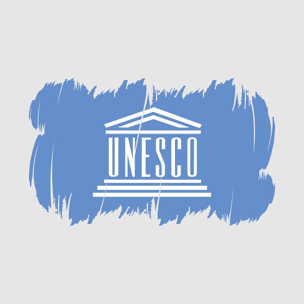 Unesco Flag Brush Vector