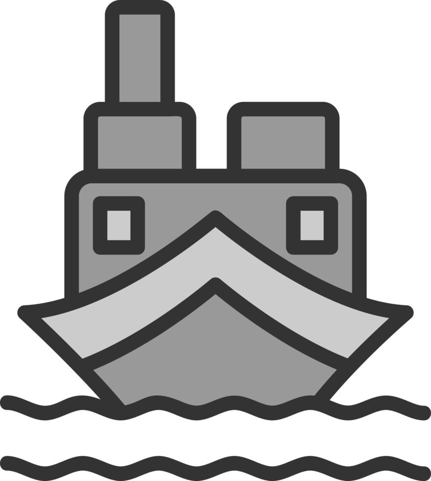 Cargo Boat Vector Icon Design
