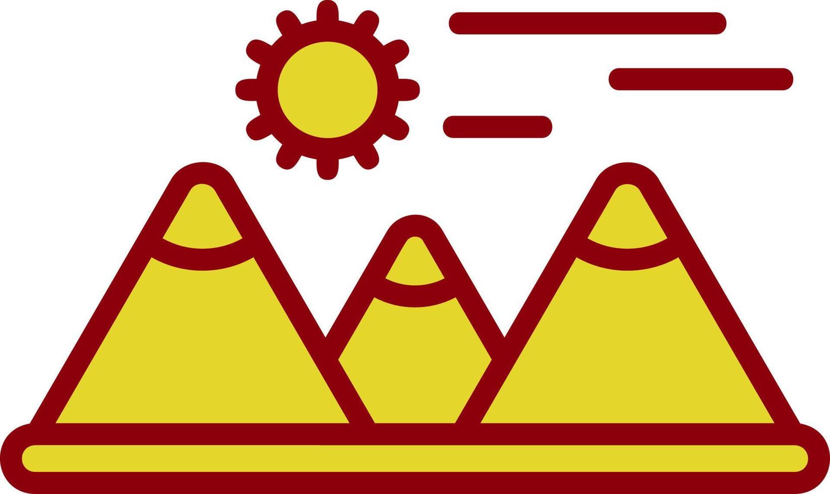 diseño de icono de vector de montañas