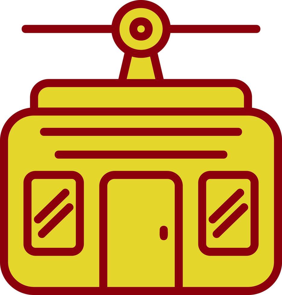 Cable Car Vector Icon Design