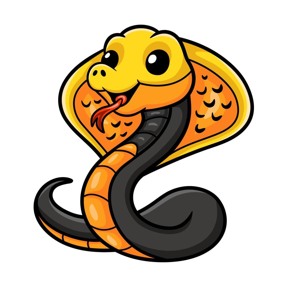 Cute philippines cobra cartoon vector