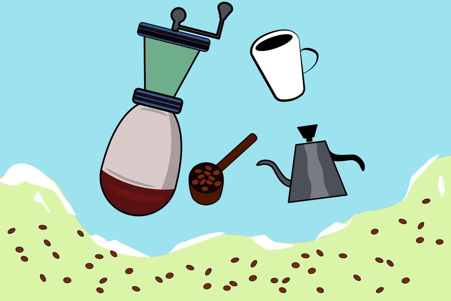 illustration a cup of coffee vector