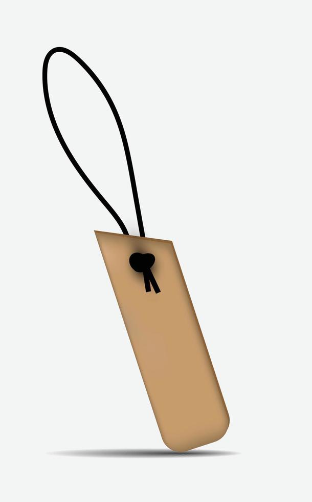 Tag Label old paper on white background vector Eps 10