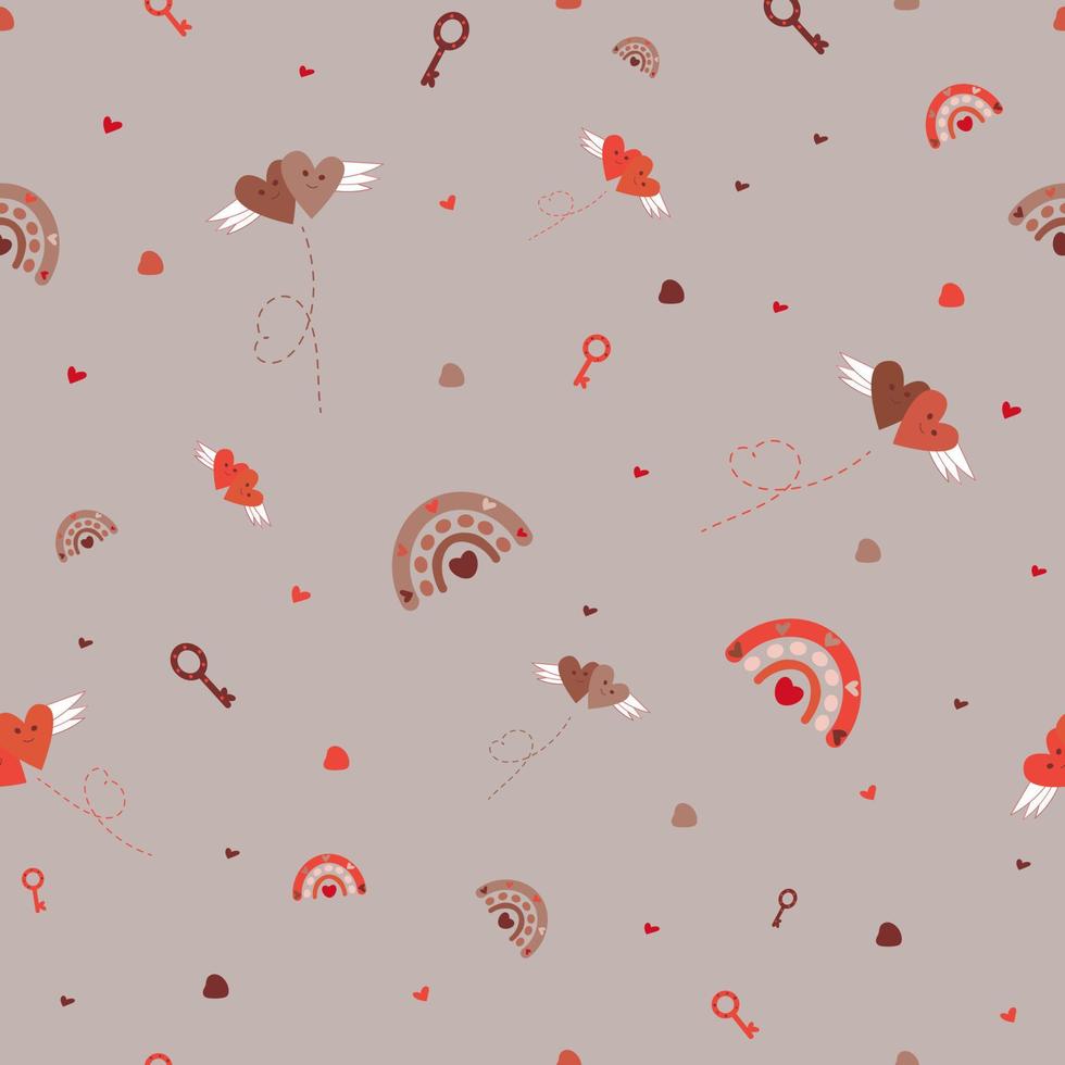 Valentine's Day Patterns Cliparts. vector illustration